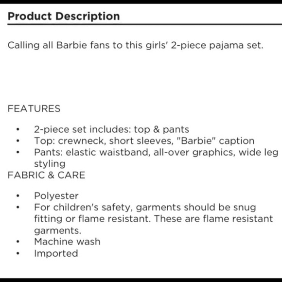 Barbie pajamas size 10 and pillow purse - Picture 5 of 13